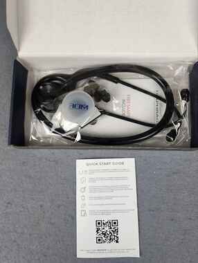 NWT Black MDF Instruments Diagnostics Stethoscope with Extra Eartips MDF747XP